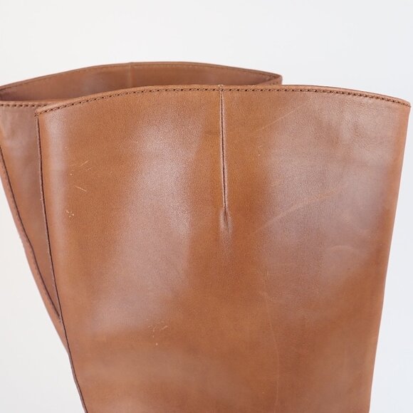 COLE HAAN DOVER Women's 8 B Brown Leather Designer Knee High Riding Boots - Picture 8 of 15